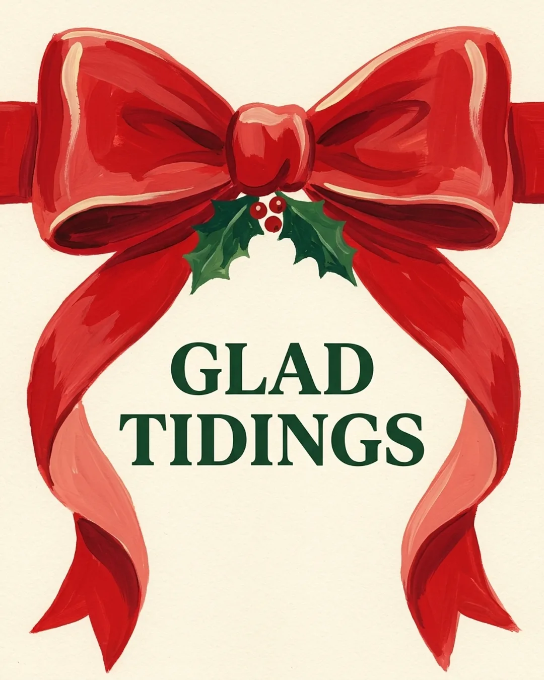 Glad tidings card design