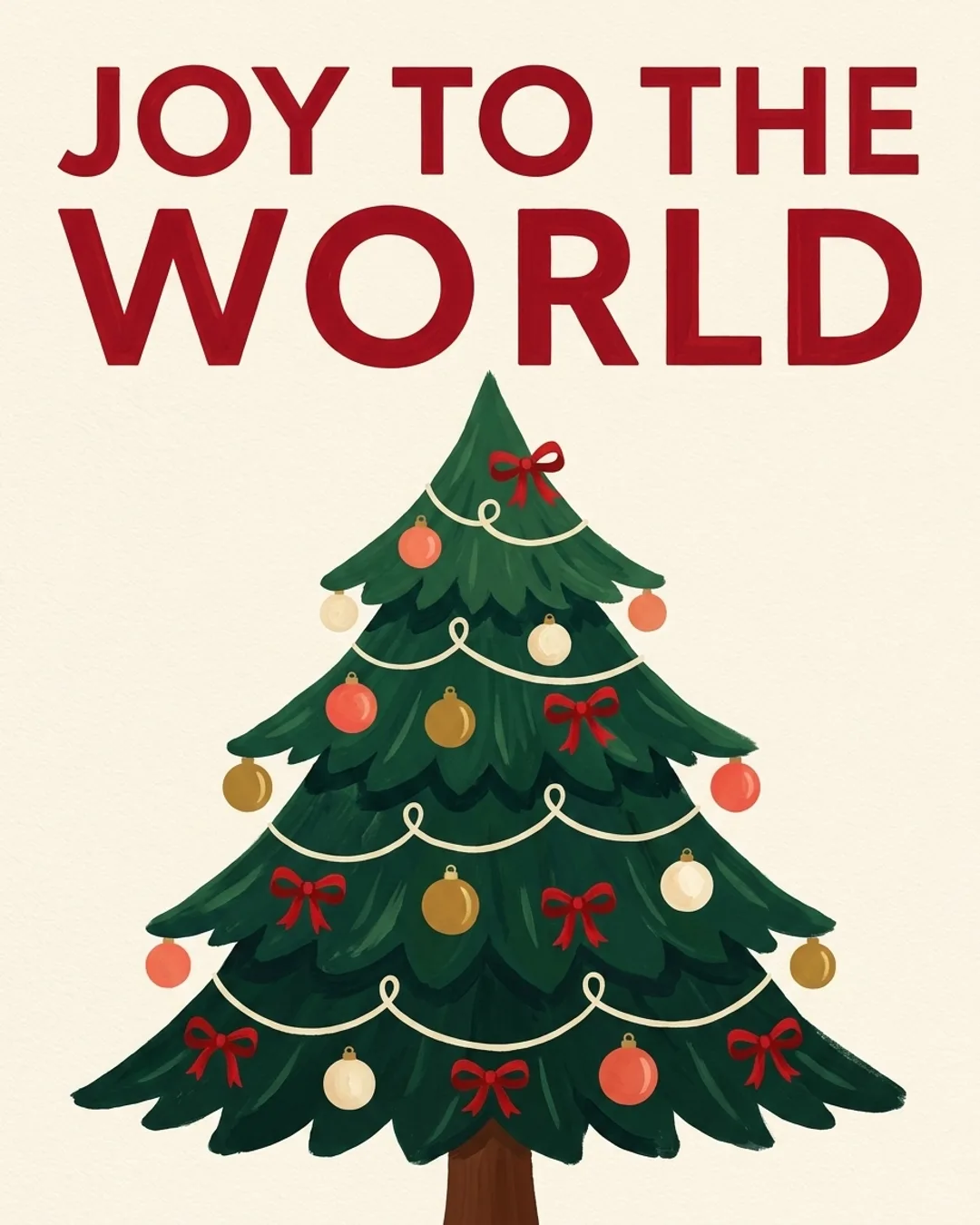 Joy to the world card design