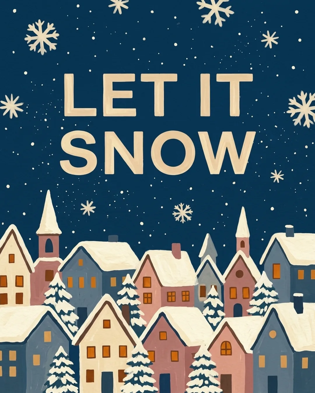 Let it snow card design