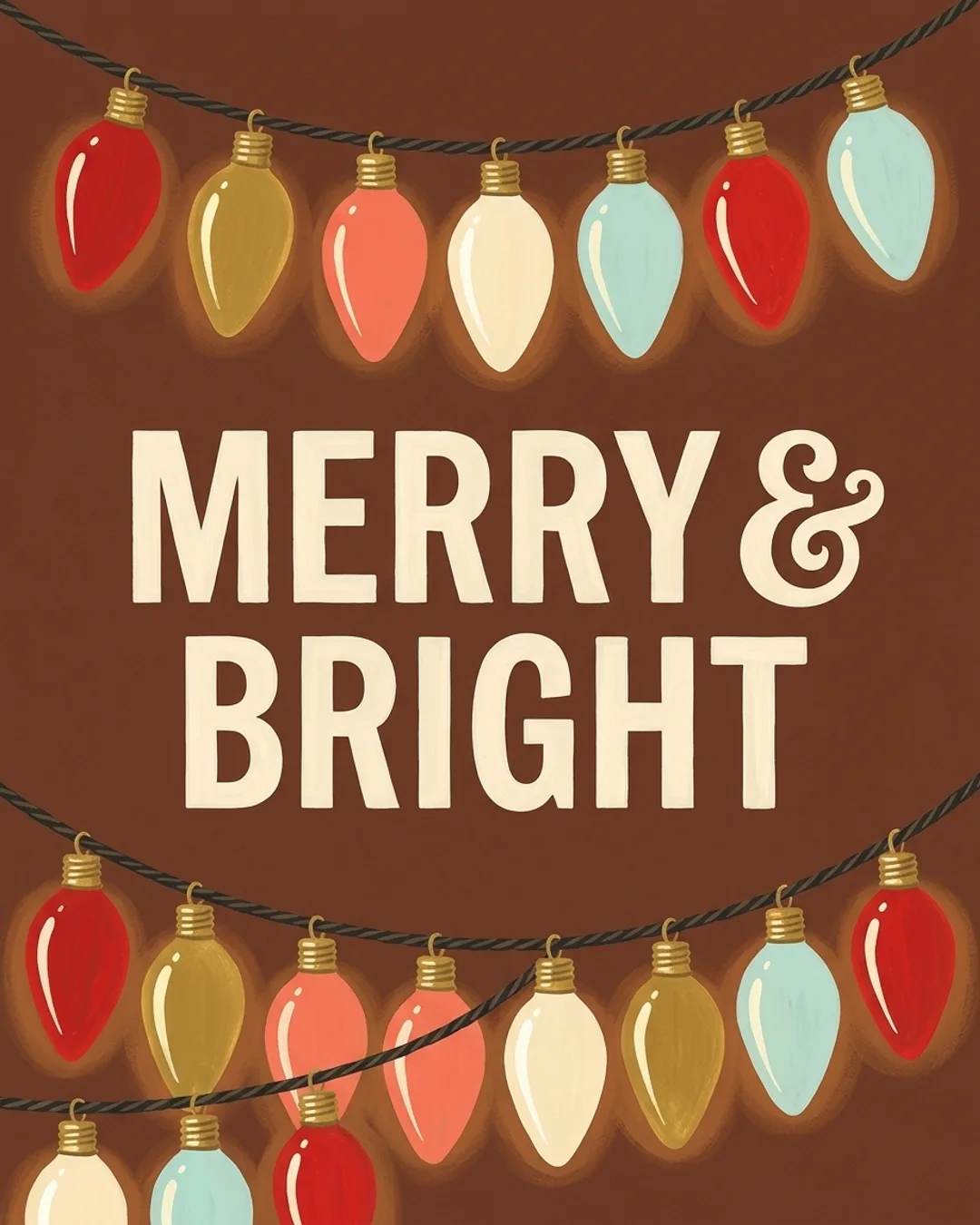 Merry & bright card design