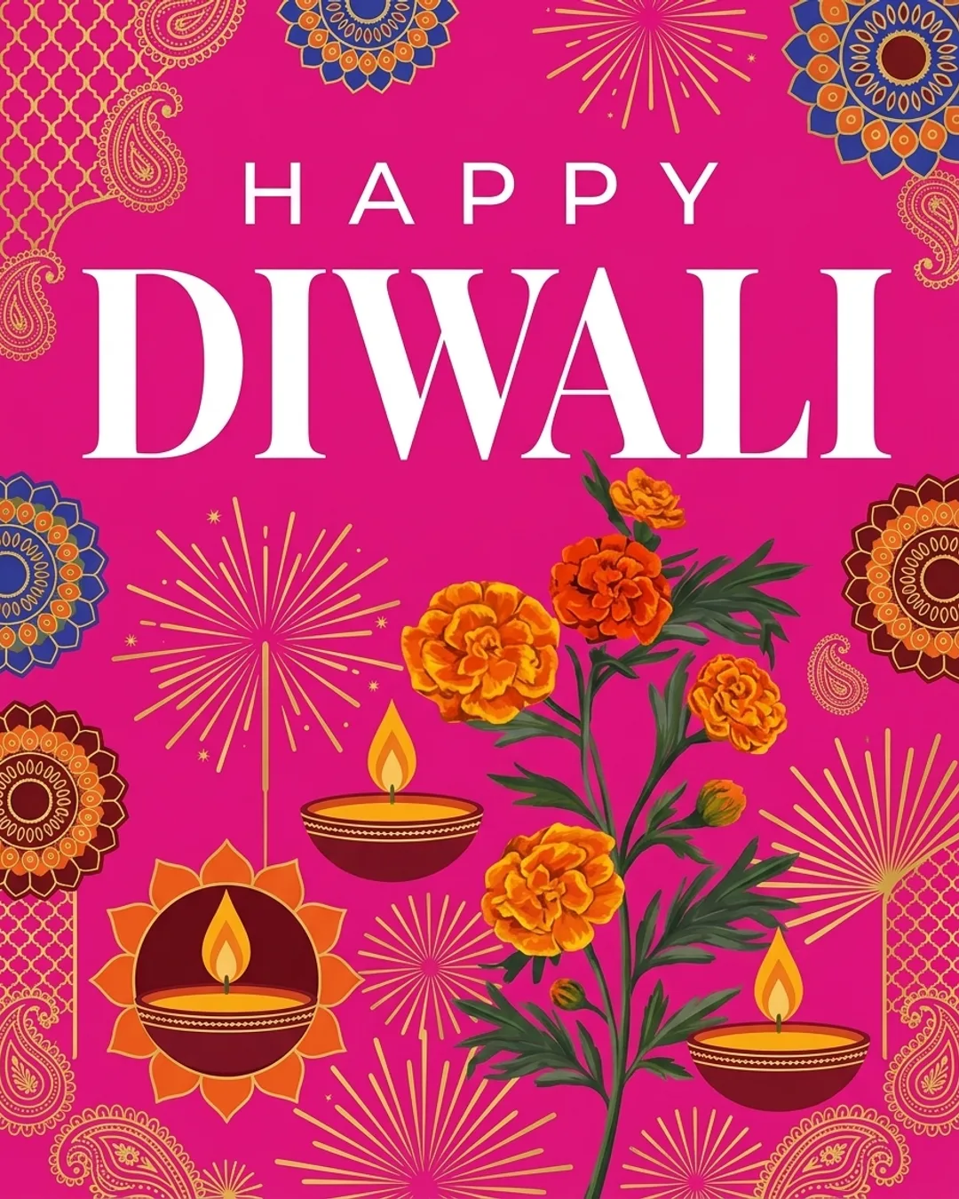 Happy Diwali card design