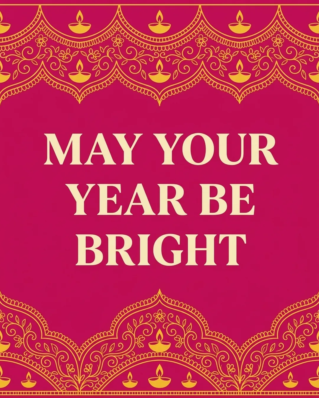 May your year be bright card design