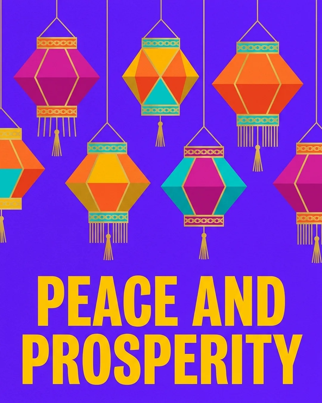 Peace and prosperity card design
