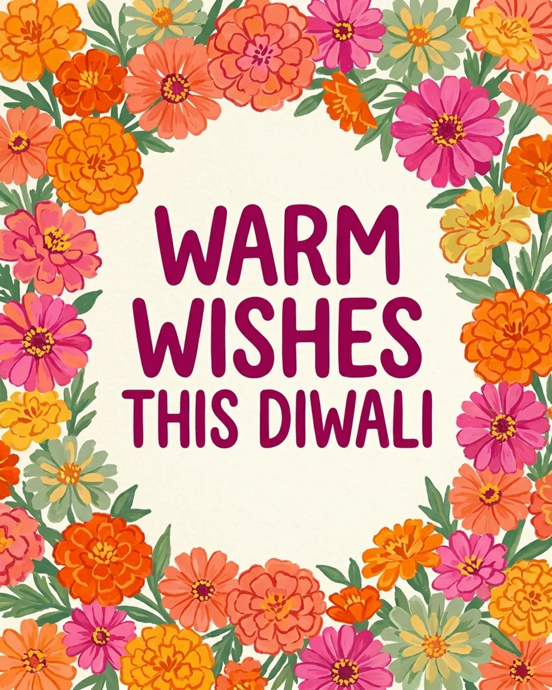 Warm wishes this Diwali card design
