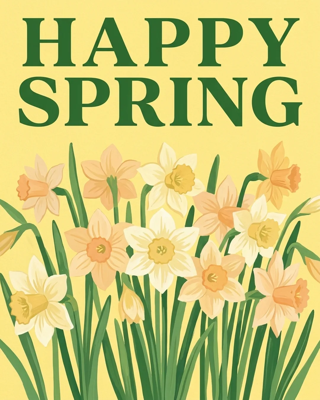 Happy spring card design