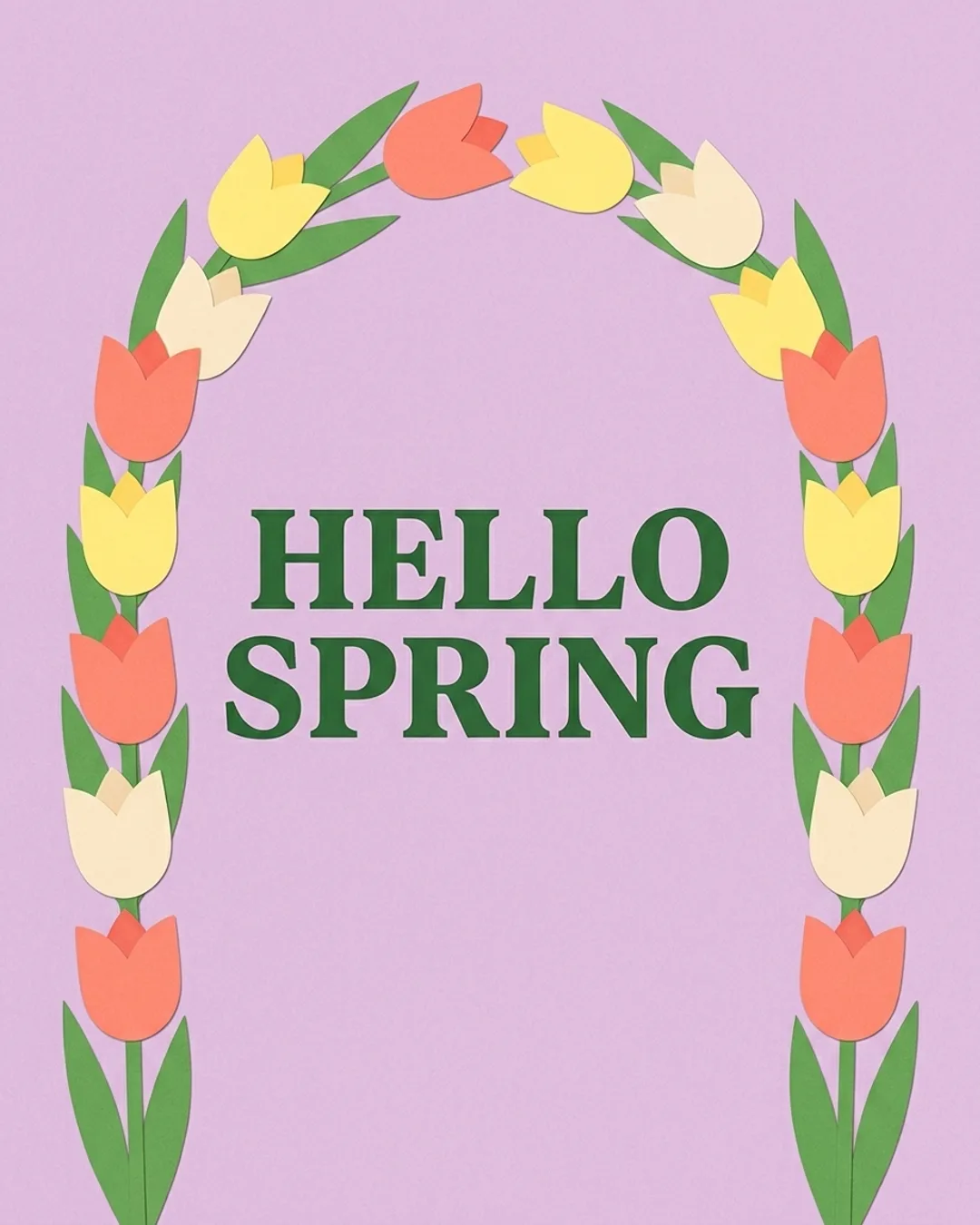 Hello spring card design