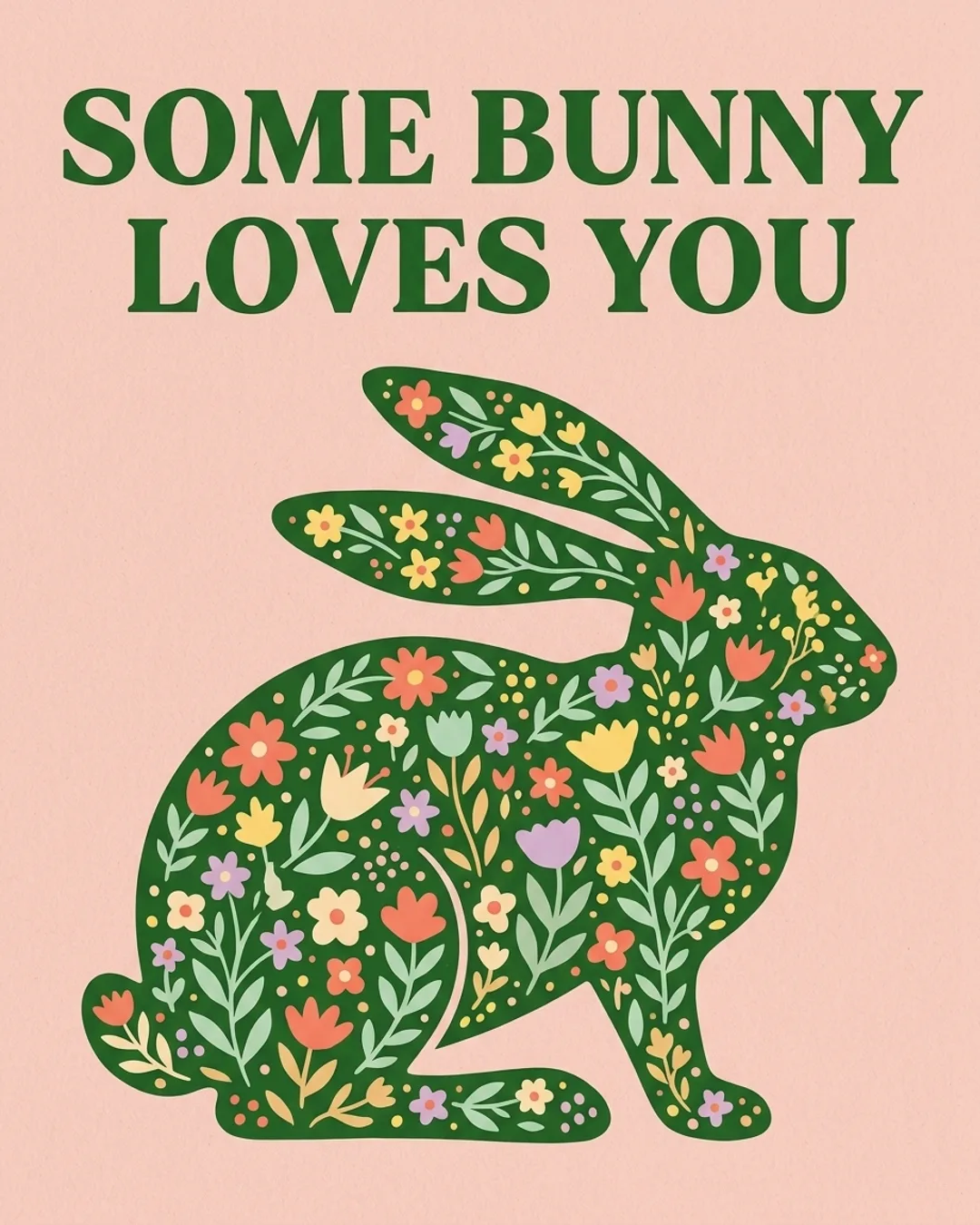Some bunny loves you card design