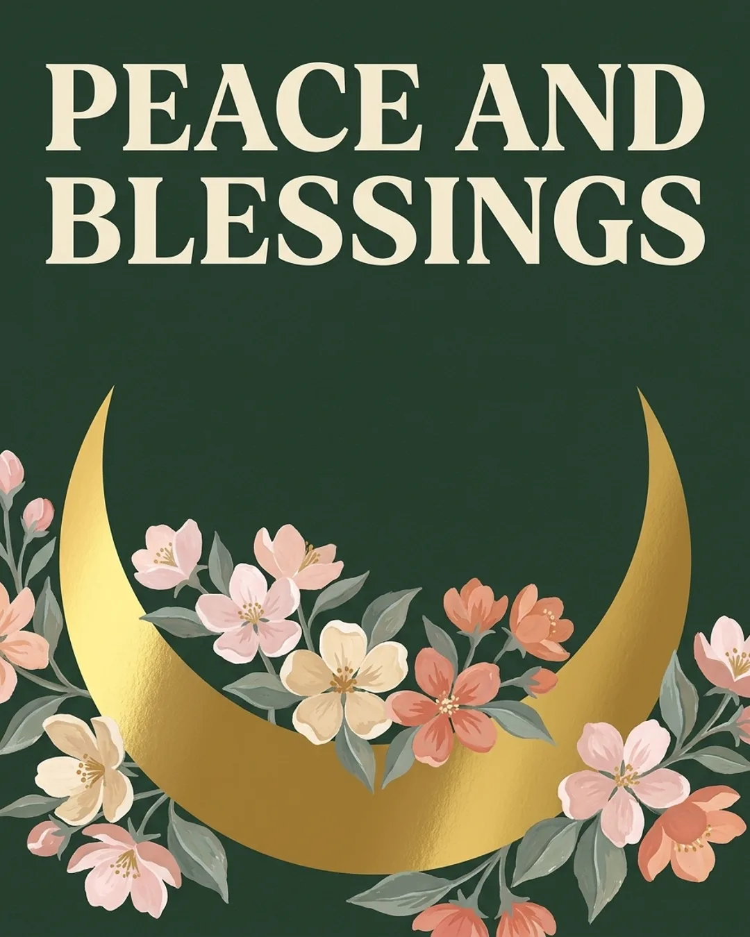 Peace and blessings card design