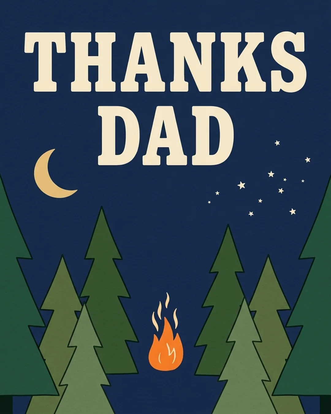 Thanks Dad card design
