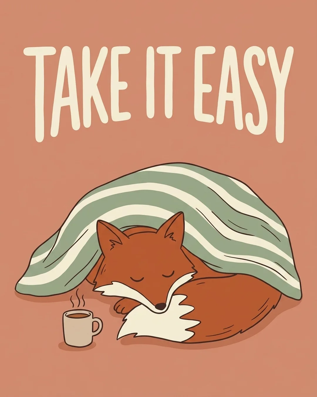 Take it easy card design