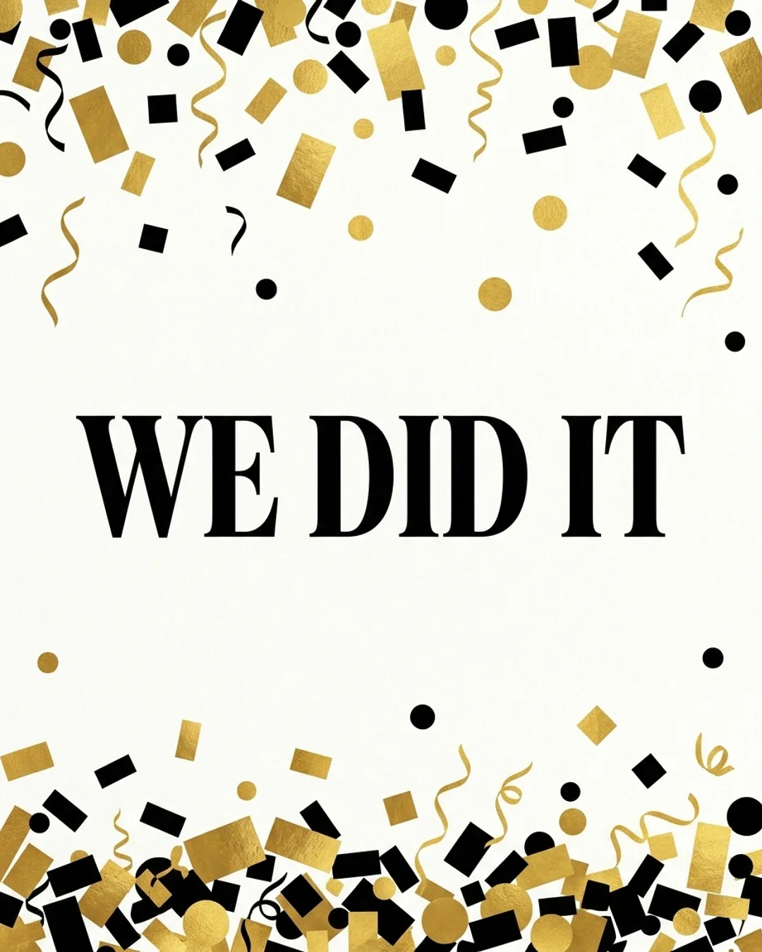We did it card design