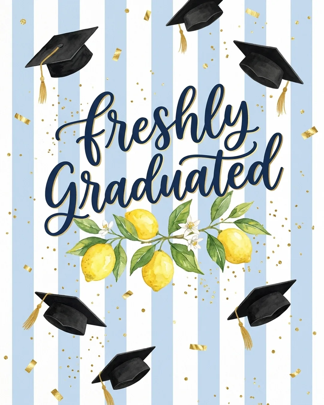 Freshly graduated card design