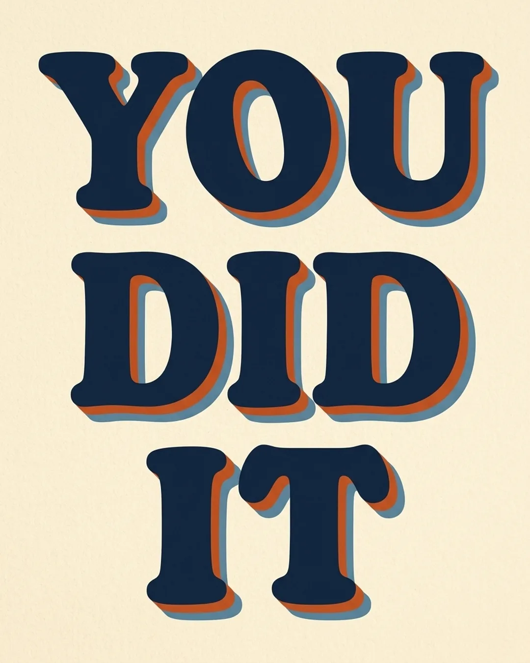 You did it card design