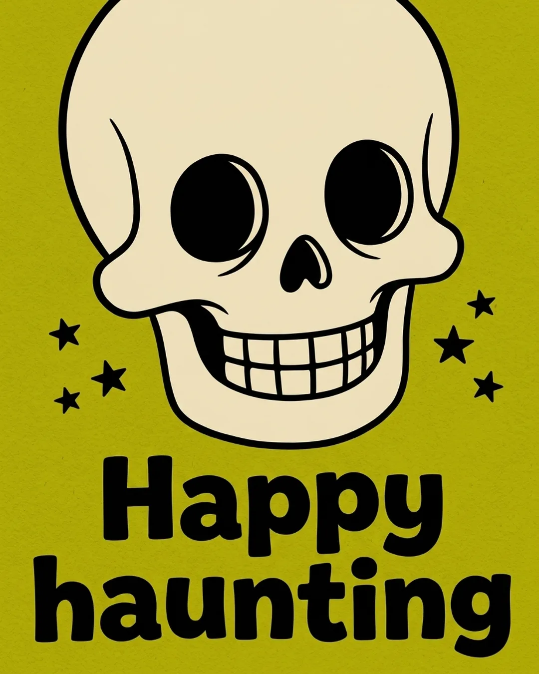 Happy haunting card design