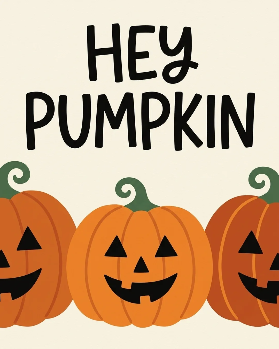 Hey pumpkin card design