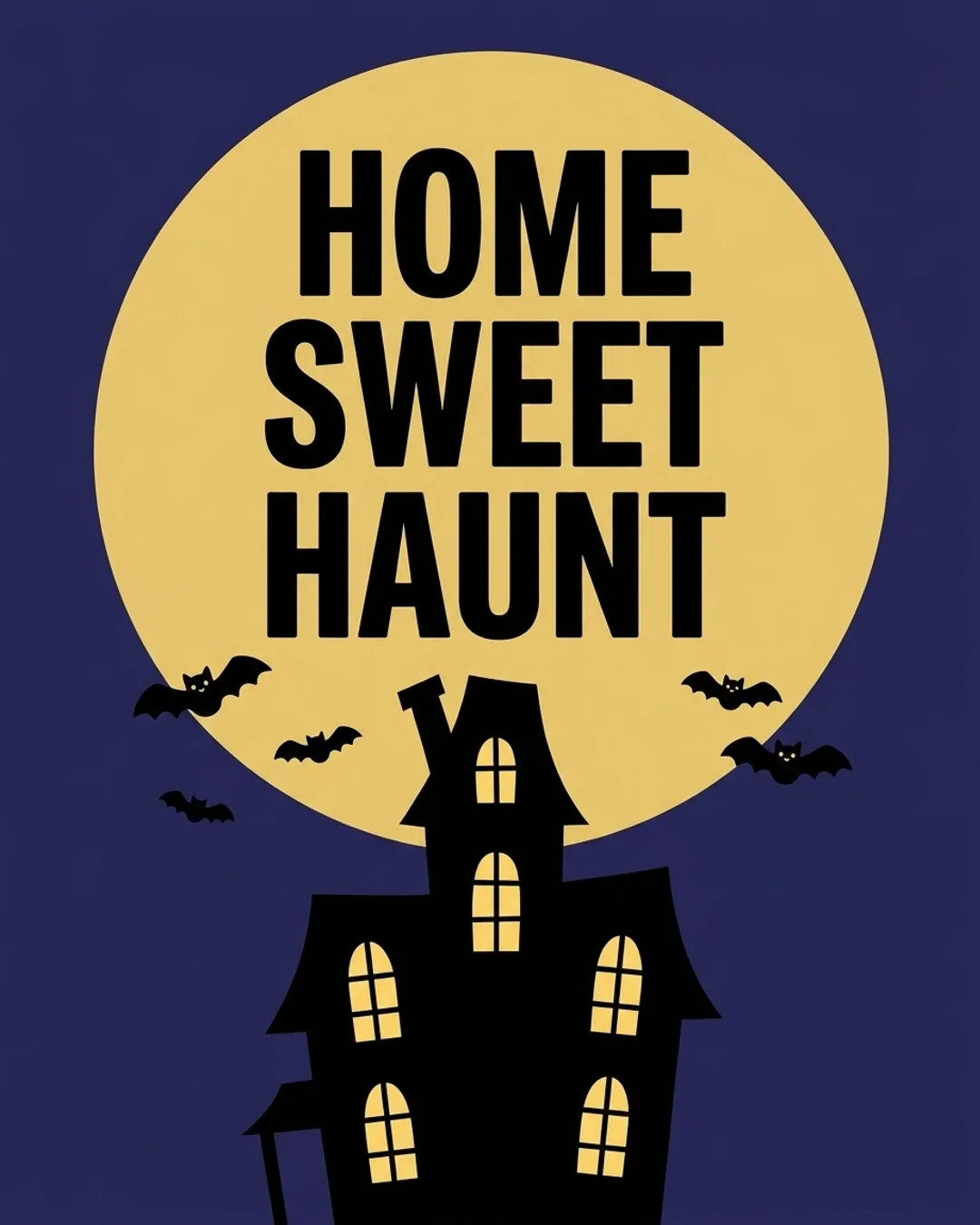 Home sweet haunt card design