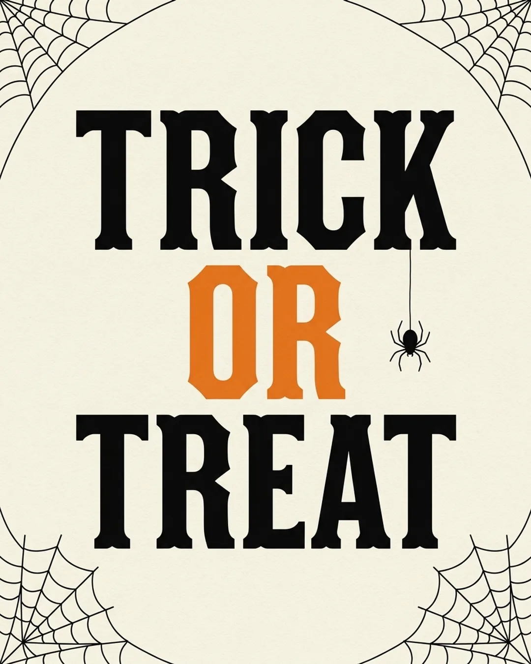 Trick or treat card design