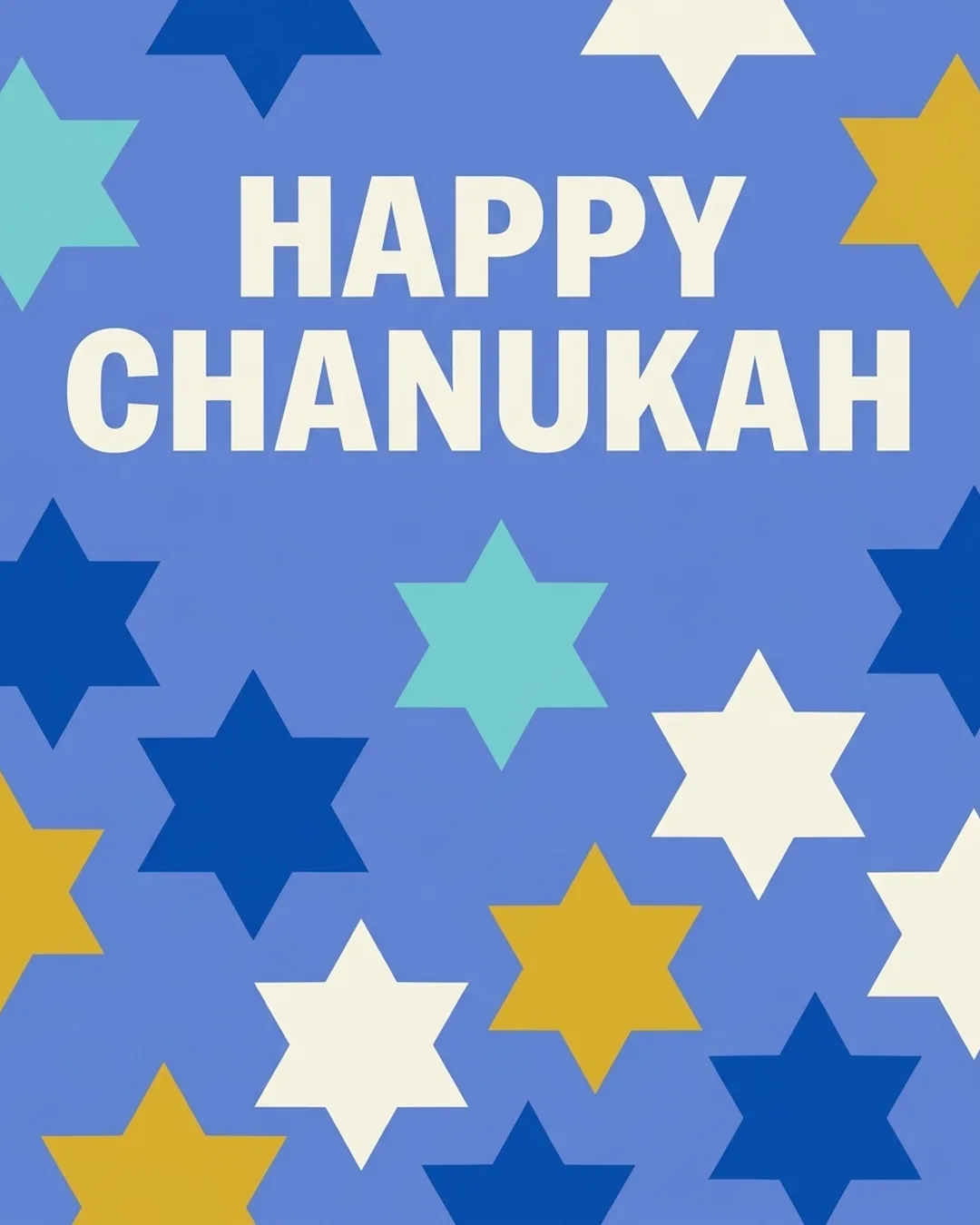 Happy Chanukah card design