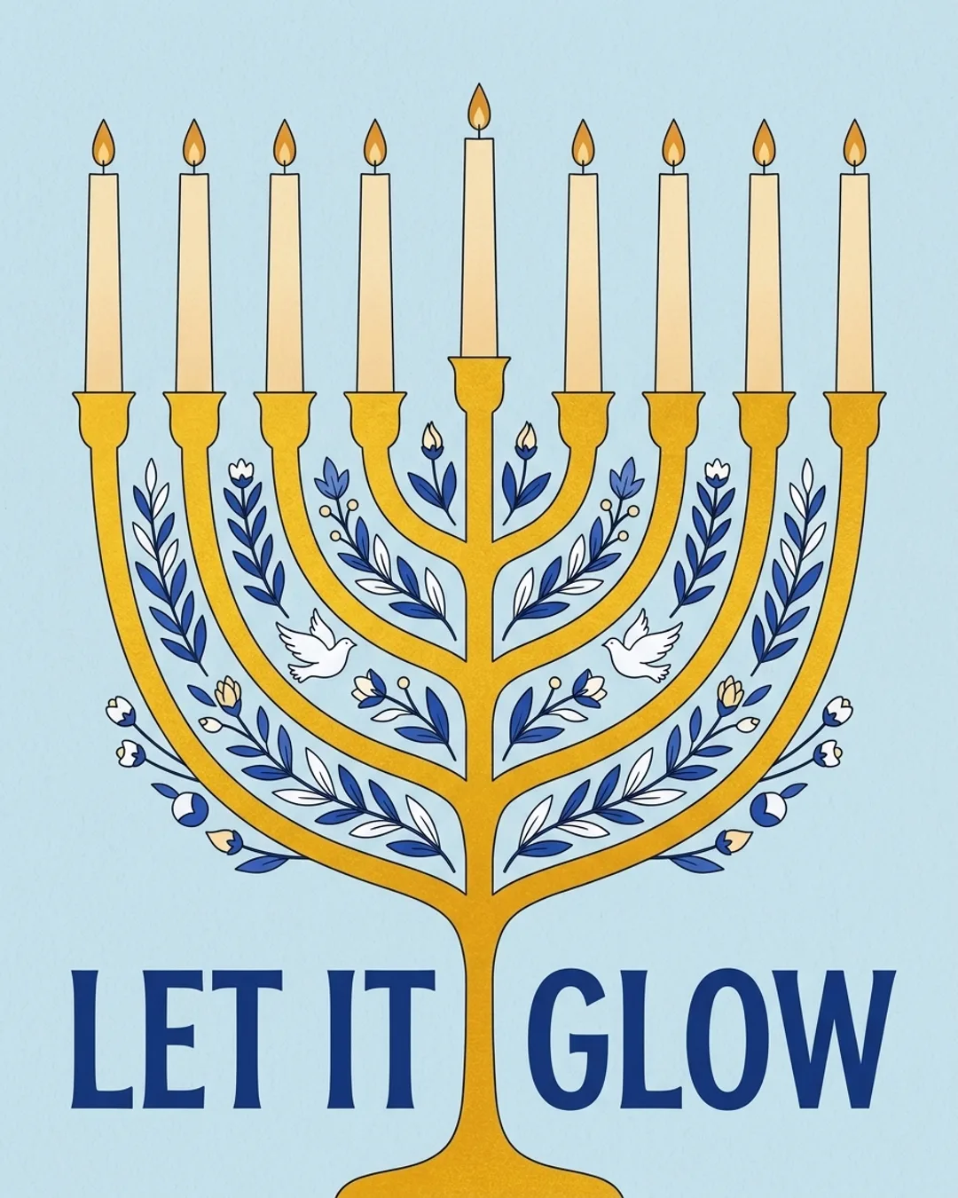 Let it glow card design