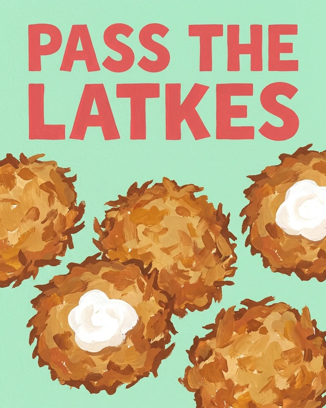 Pass the latkes card design