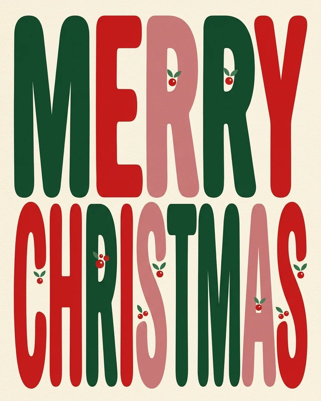 Merry Christmas card design