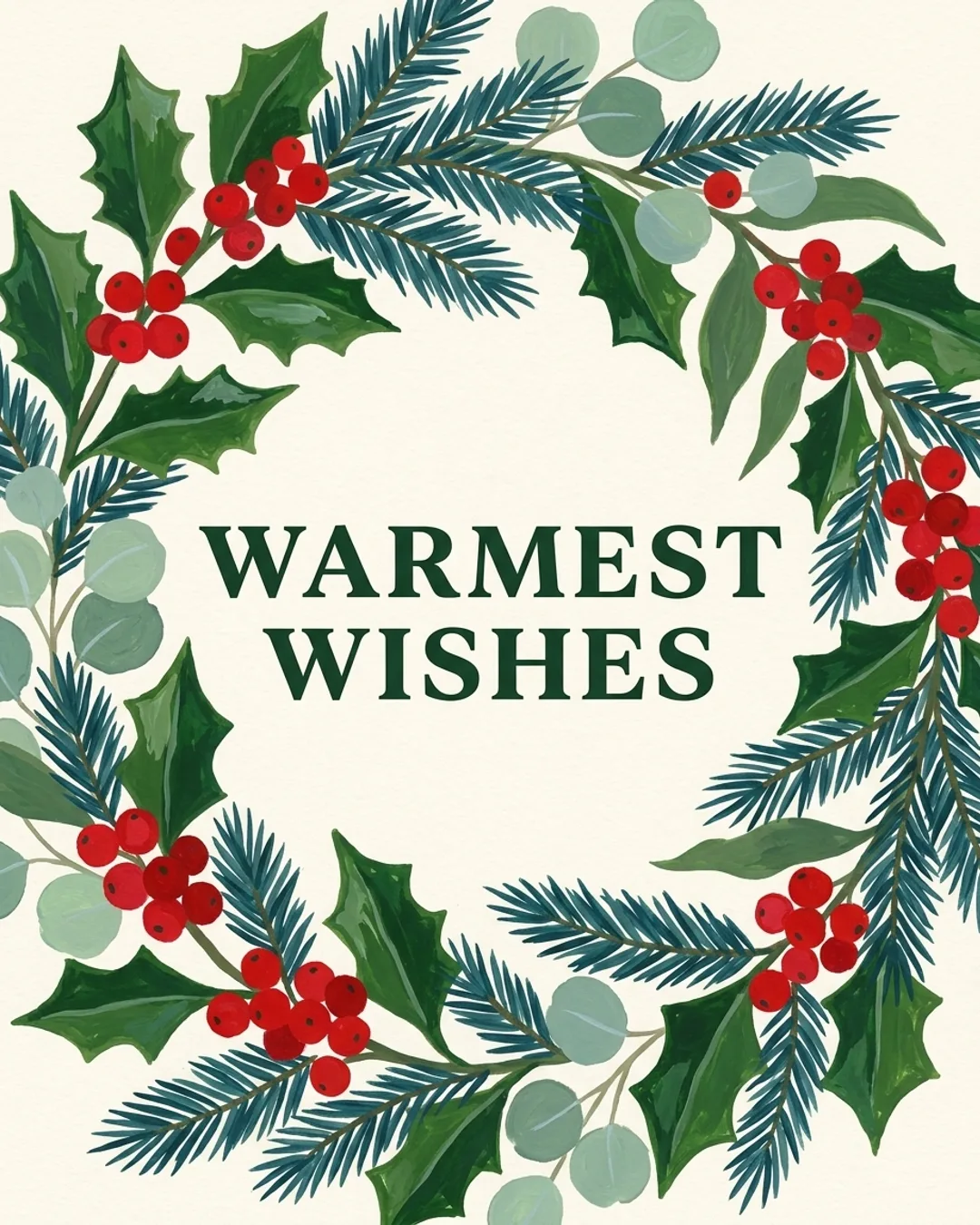 Warmest wishes card design