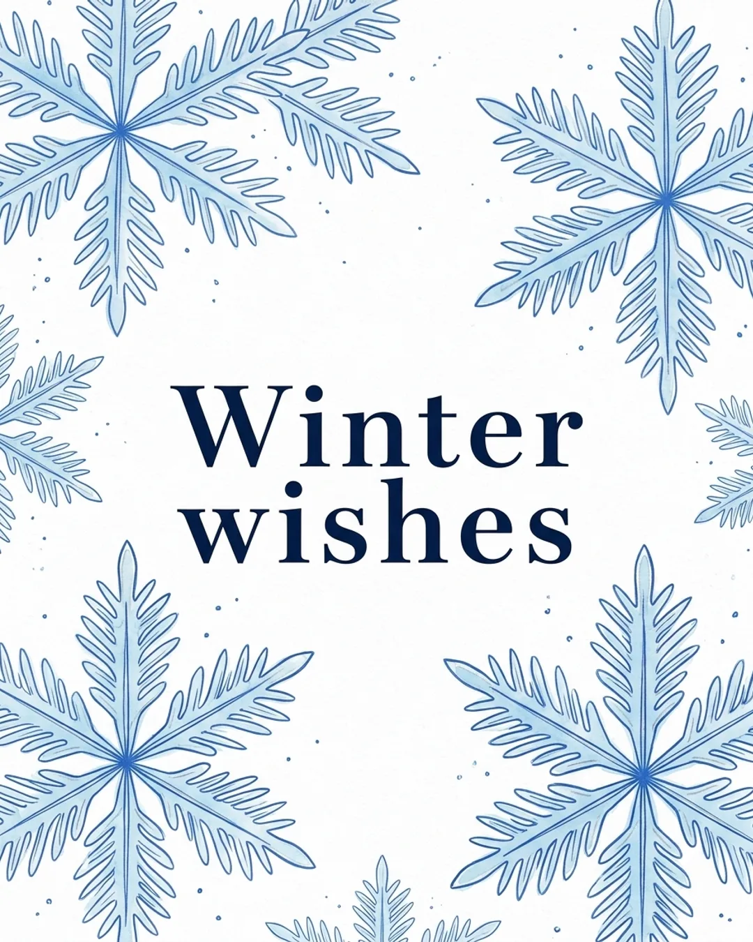 Winter wishes card design
