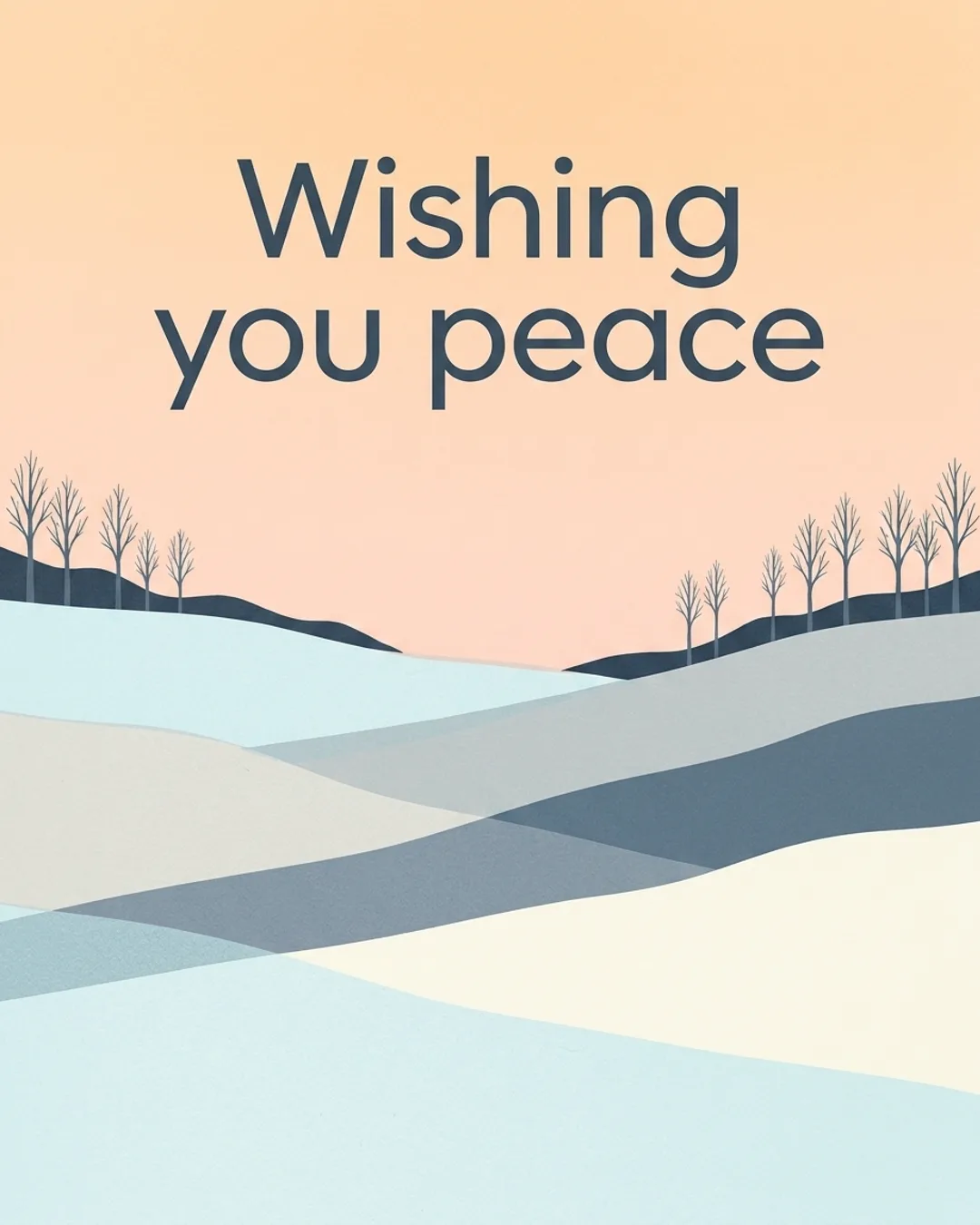 Wishing you peace card design