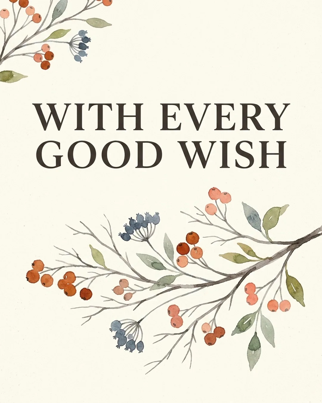 With every good wish card design