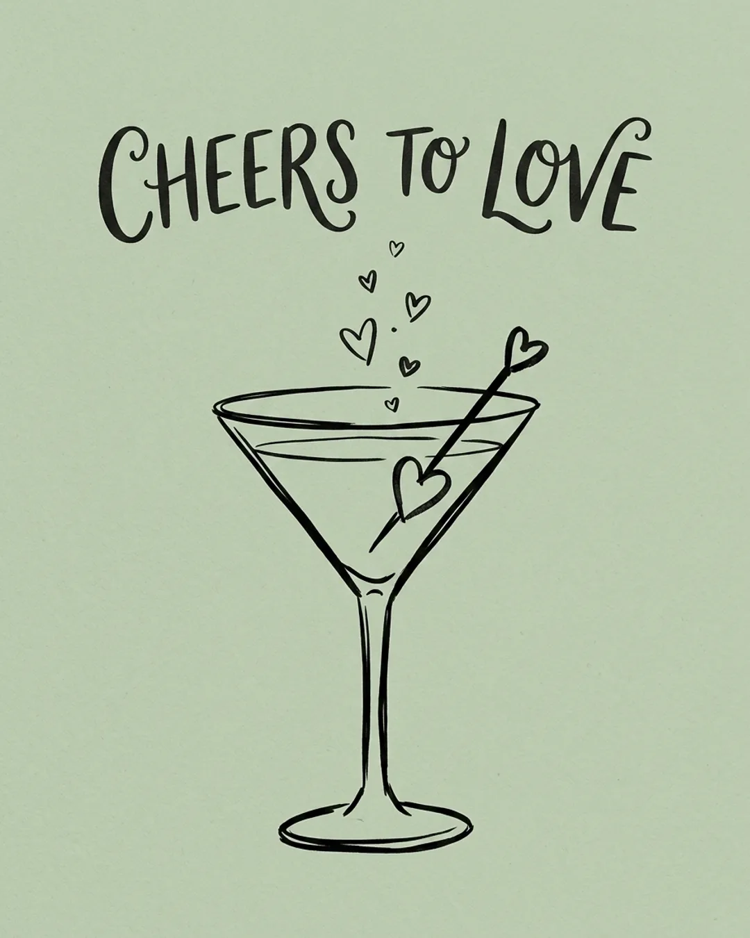 Cheers to love card design