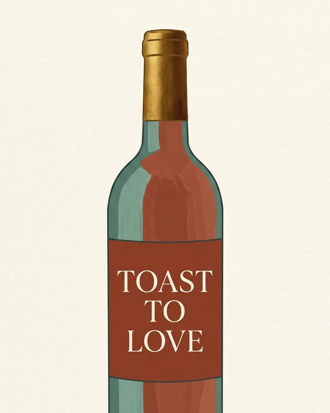 Toast to love card design