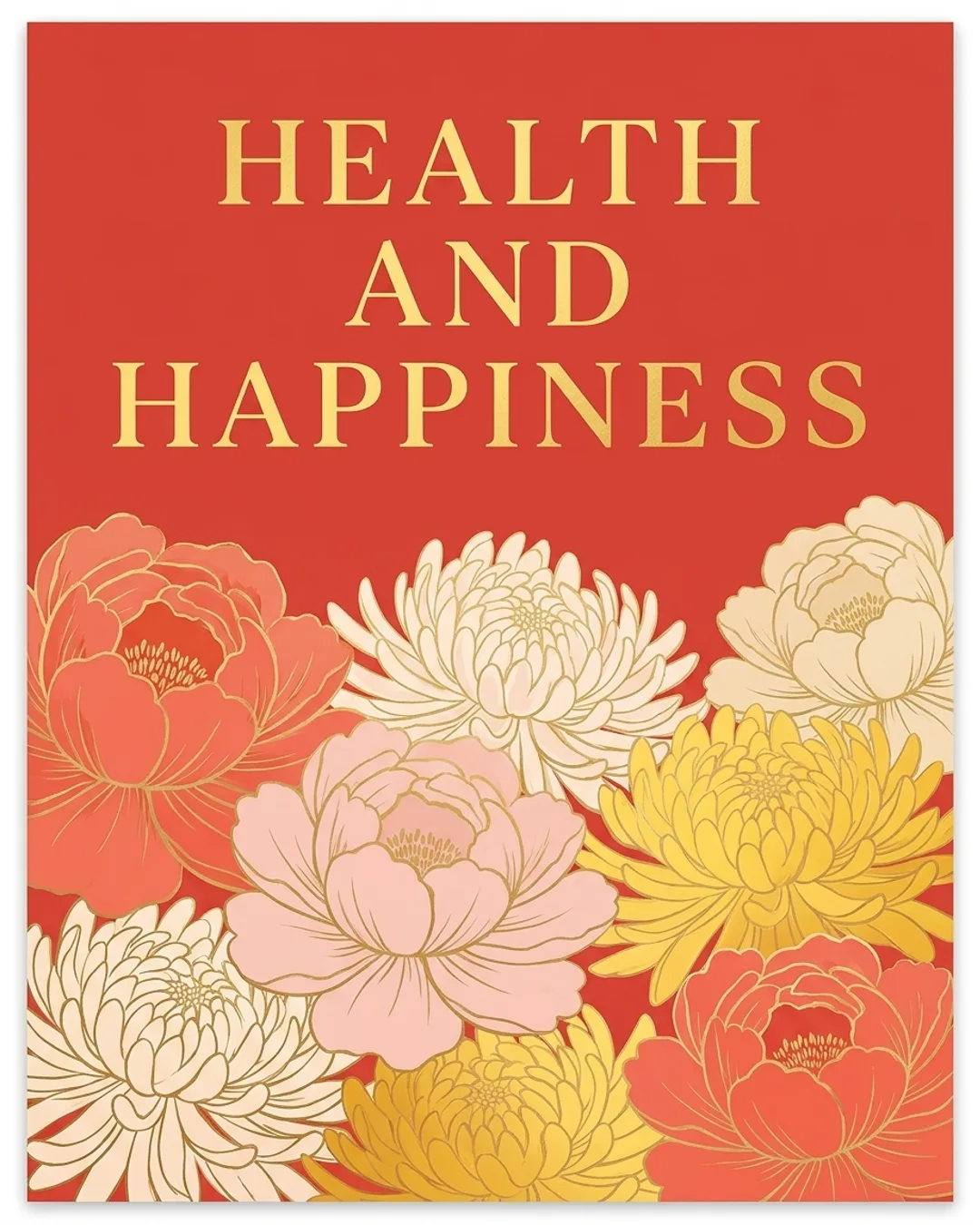Health and happiness card design
