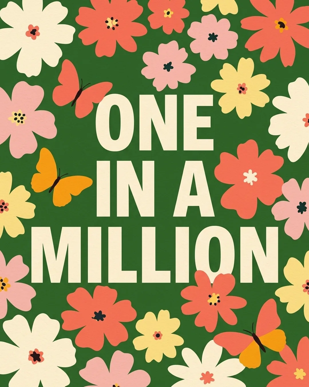 One in a million card design