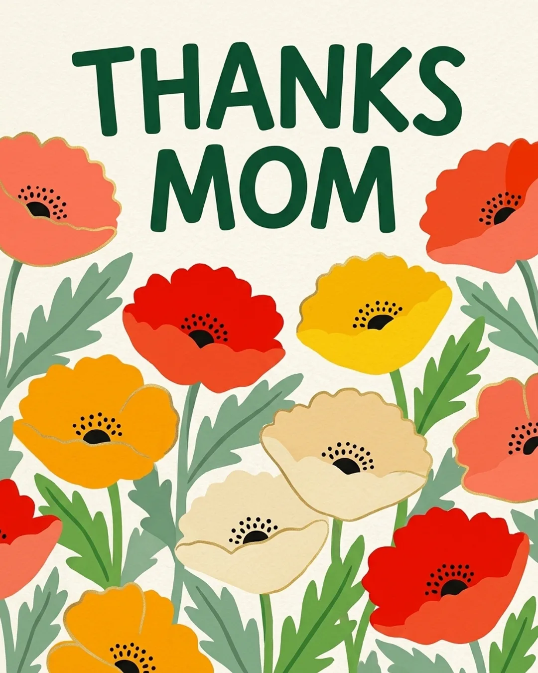 Thanks Mom card design