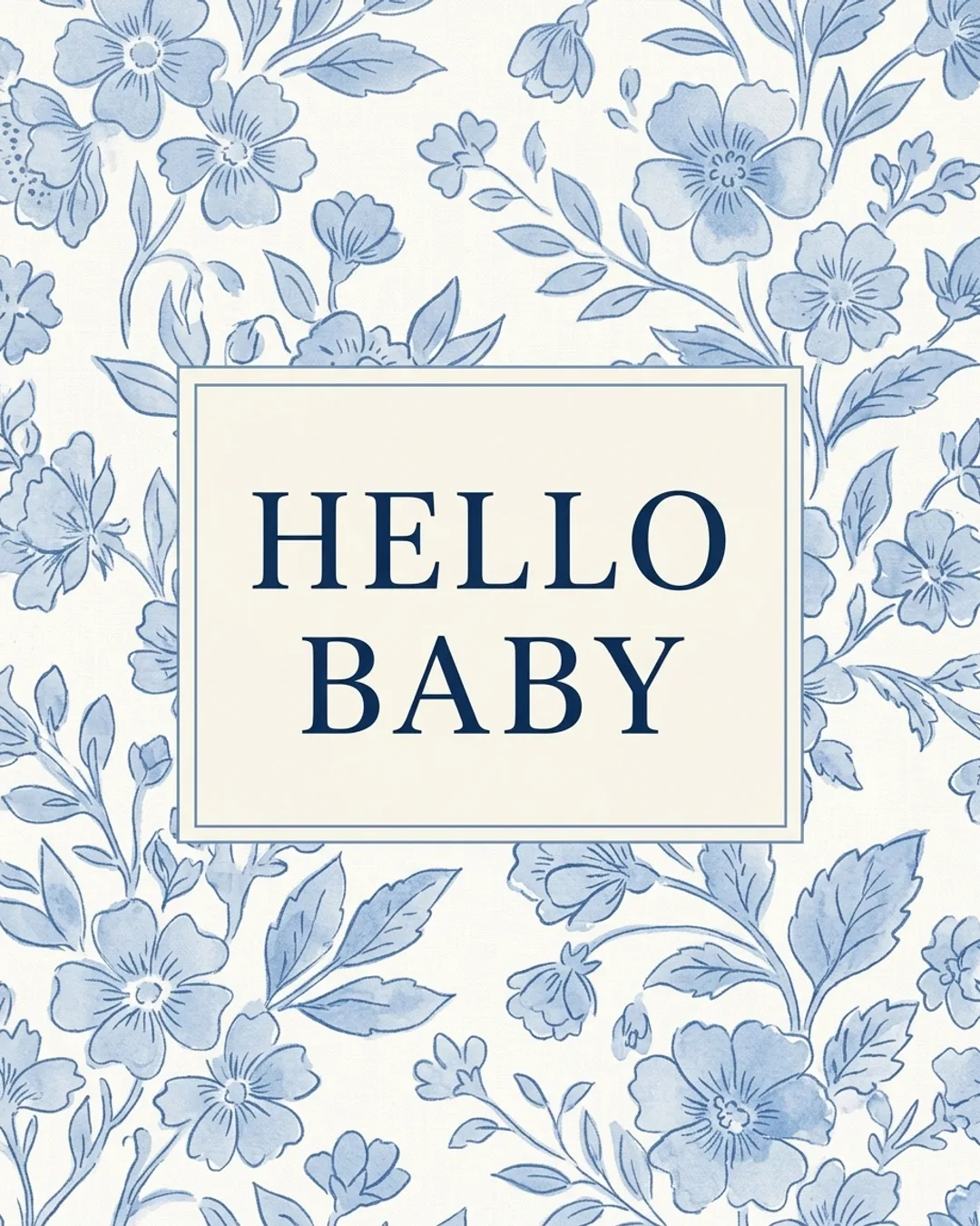 Hello baby card design