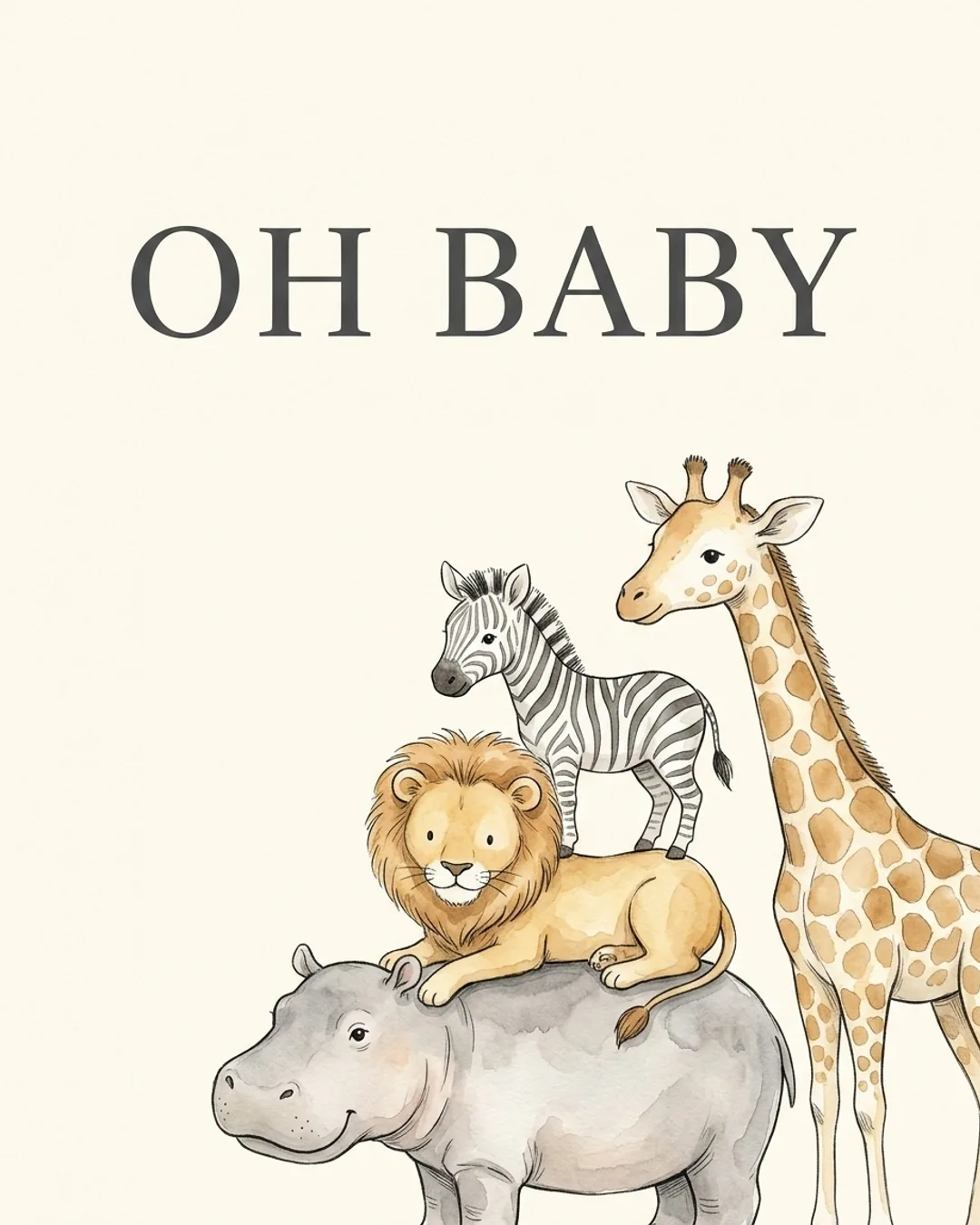 Oh baby card design