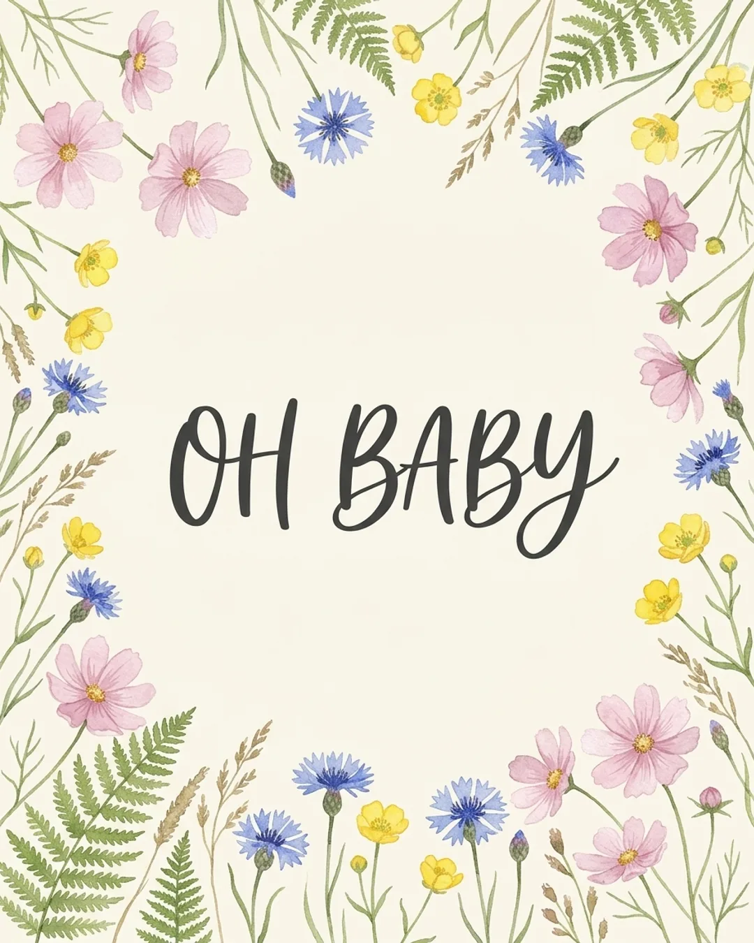 Oh baby card design
