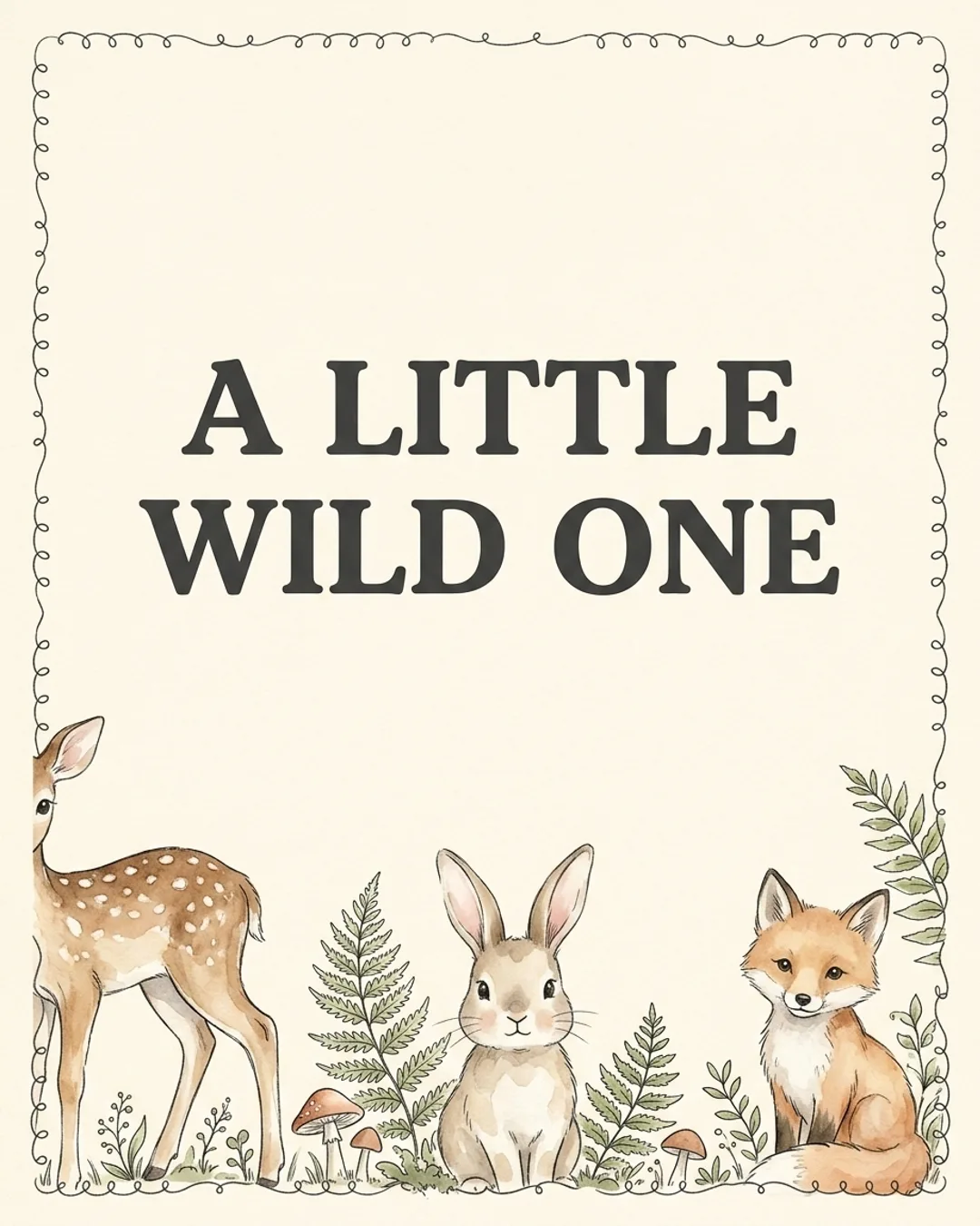 A little wild one card design