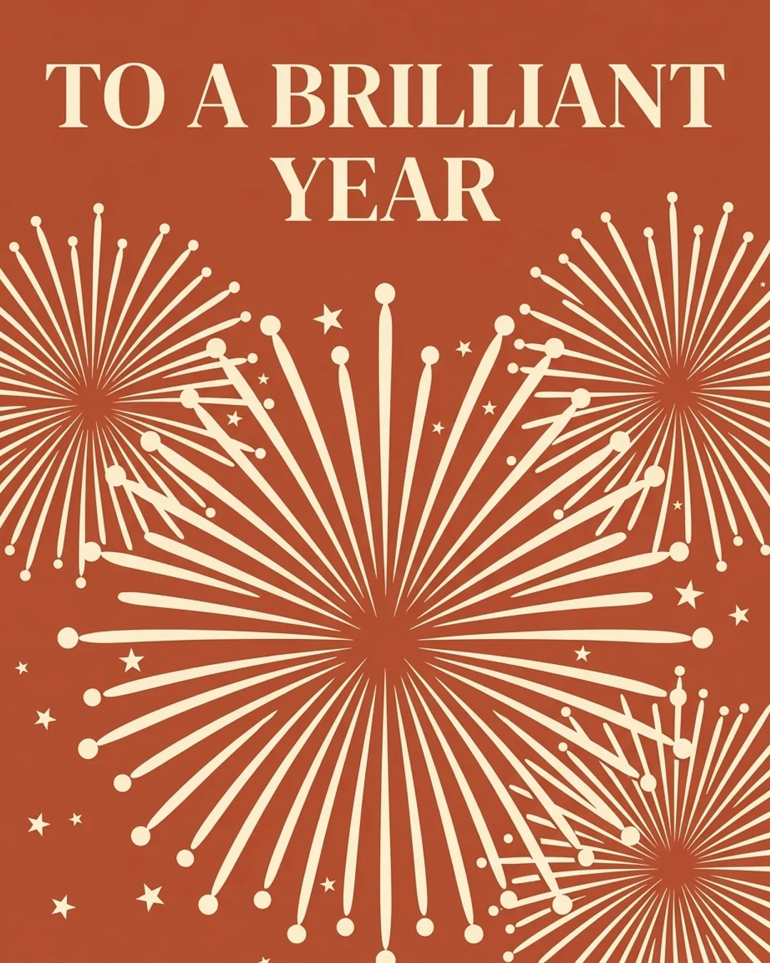 To a brilliant year card design