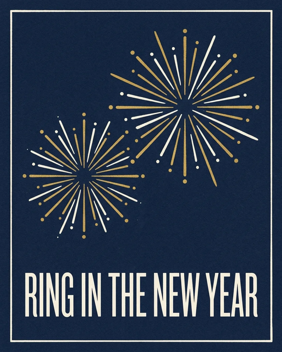 Ring in the new year card design