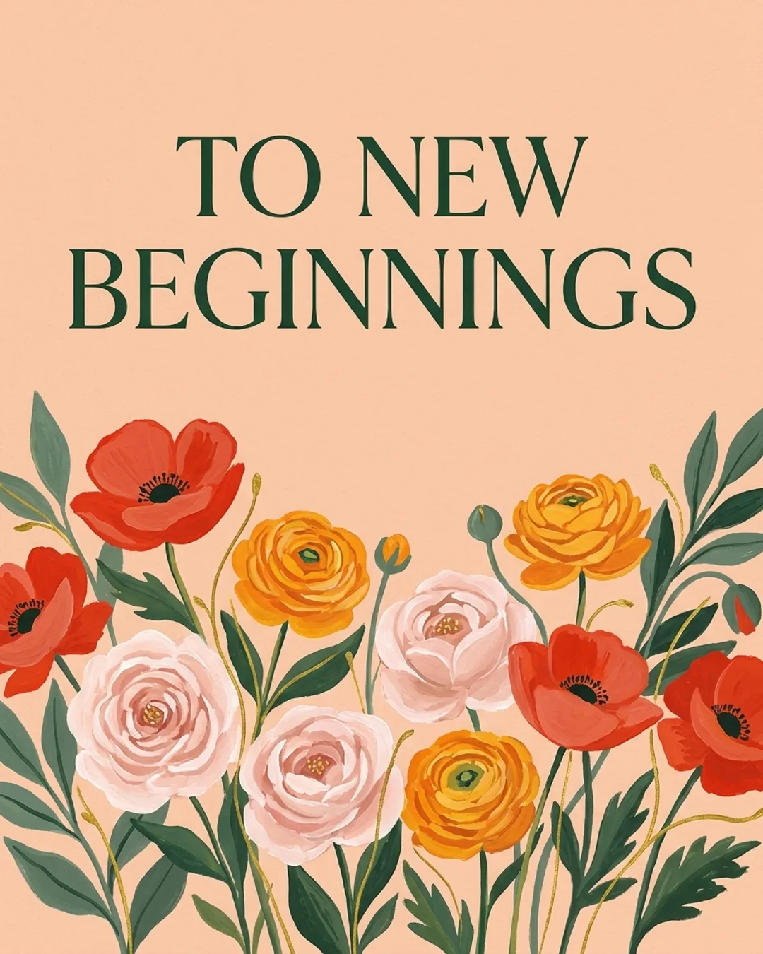 To new beginnings card design