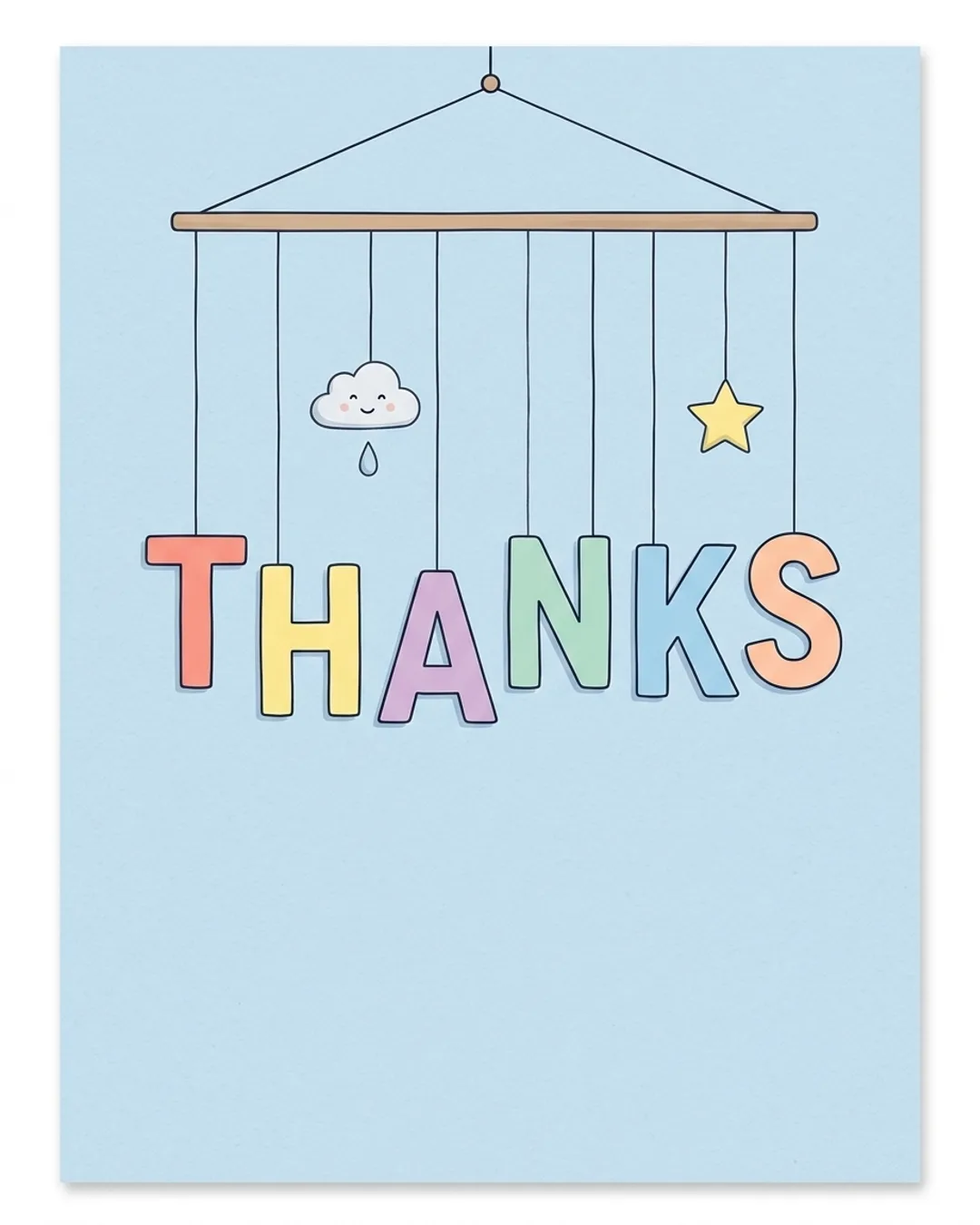 Thanks card design