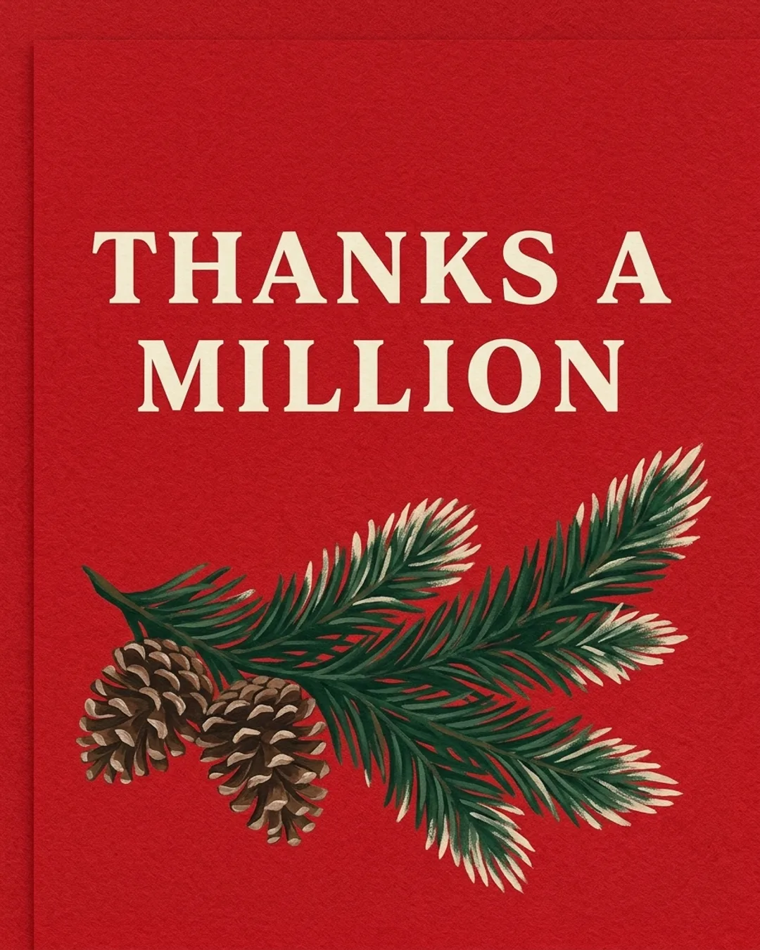 Thanks a million card design