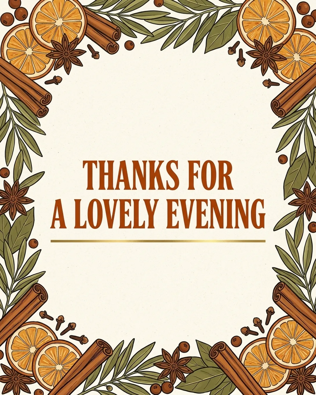 Thanks for a lovely evening card design
