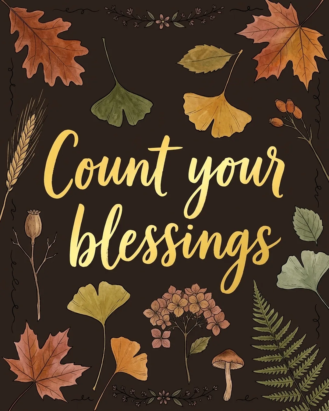 Count your blessings card design