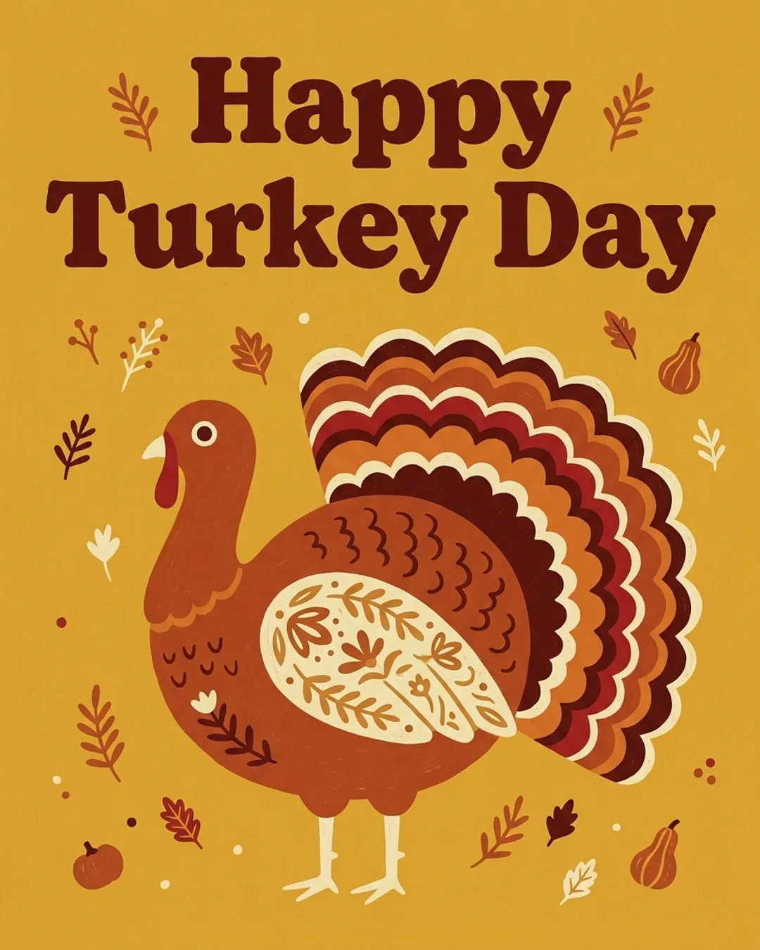 Happy Turkey Day card design