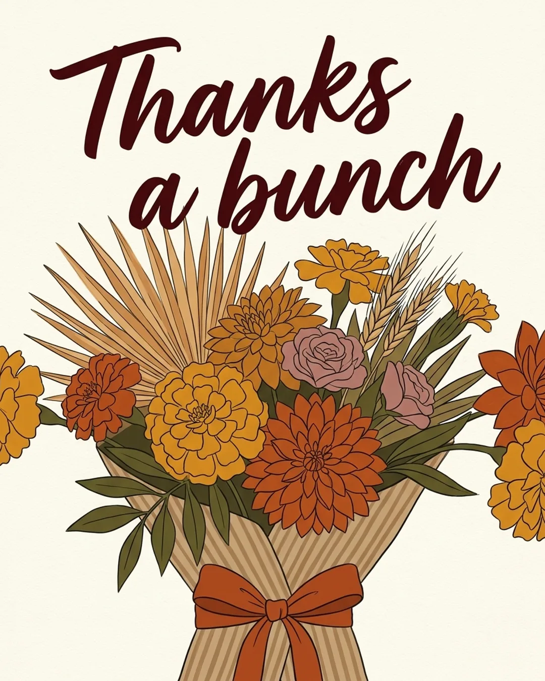 Thanks a bunch card design