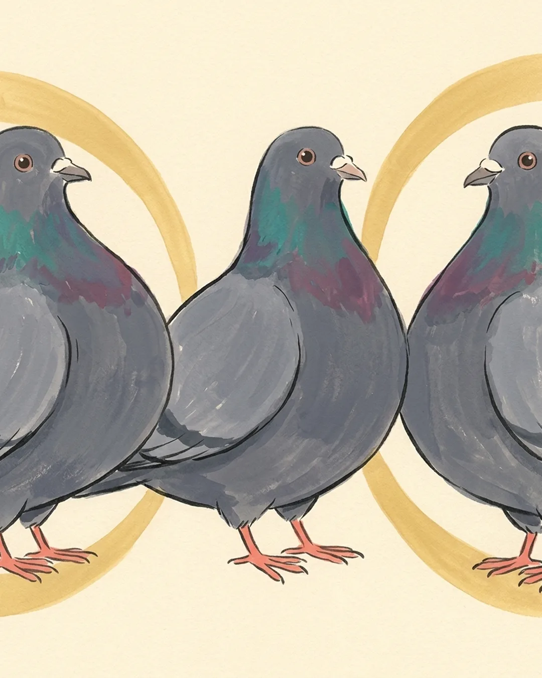 Hello Pigeons card design